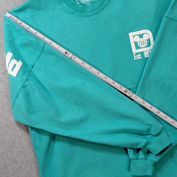 Walt Disney World Spirit Jersey Green White Logo Disney Parks Adult Size Small - Picture 12 of 16